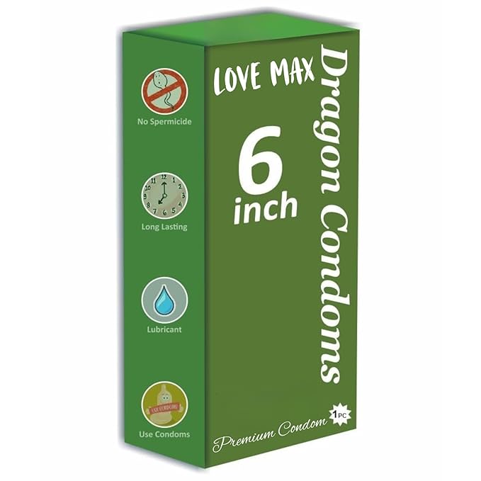 Premium Silicone Dragon Textured 6 Inch Condom | Skin Color | Re Usable & Washable | Pack Of 1