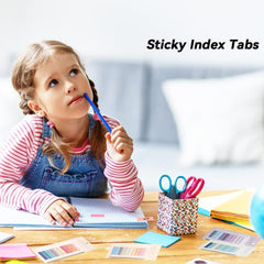 Index Tabs Sticky Notes With Ruler Multi Color Sticky Tabs For Notebook, Books - Packs Of 4