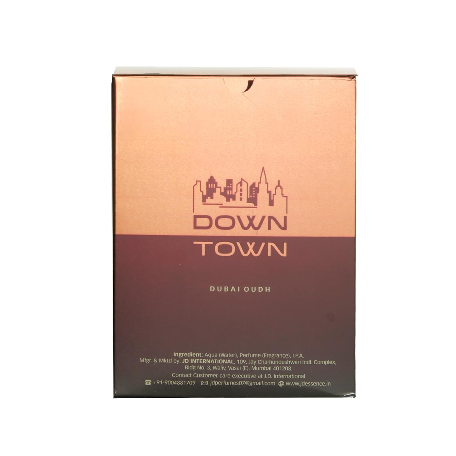 JD International Down Town Dubai Perfume For Men - 100ml, 3.4 Fl.oz. | Long Lasting Fragrance
