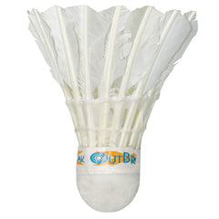 Kay - Kay Badminton Duck Feather Shuttlecocks , Pack Of 10 Pc | White , With High Quality Natural Cork