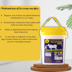 Pure A2 Desi Cow Ghee By Kalapurna Ghee | Delicious & Nutritious Healthy Desi Cow Ghee For Overall Health | (5 Litr) 169.0 Ounce | Jar Pack