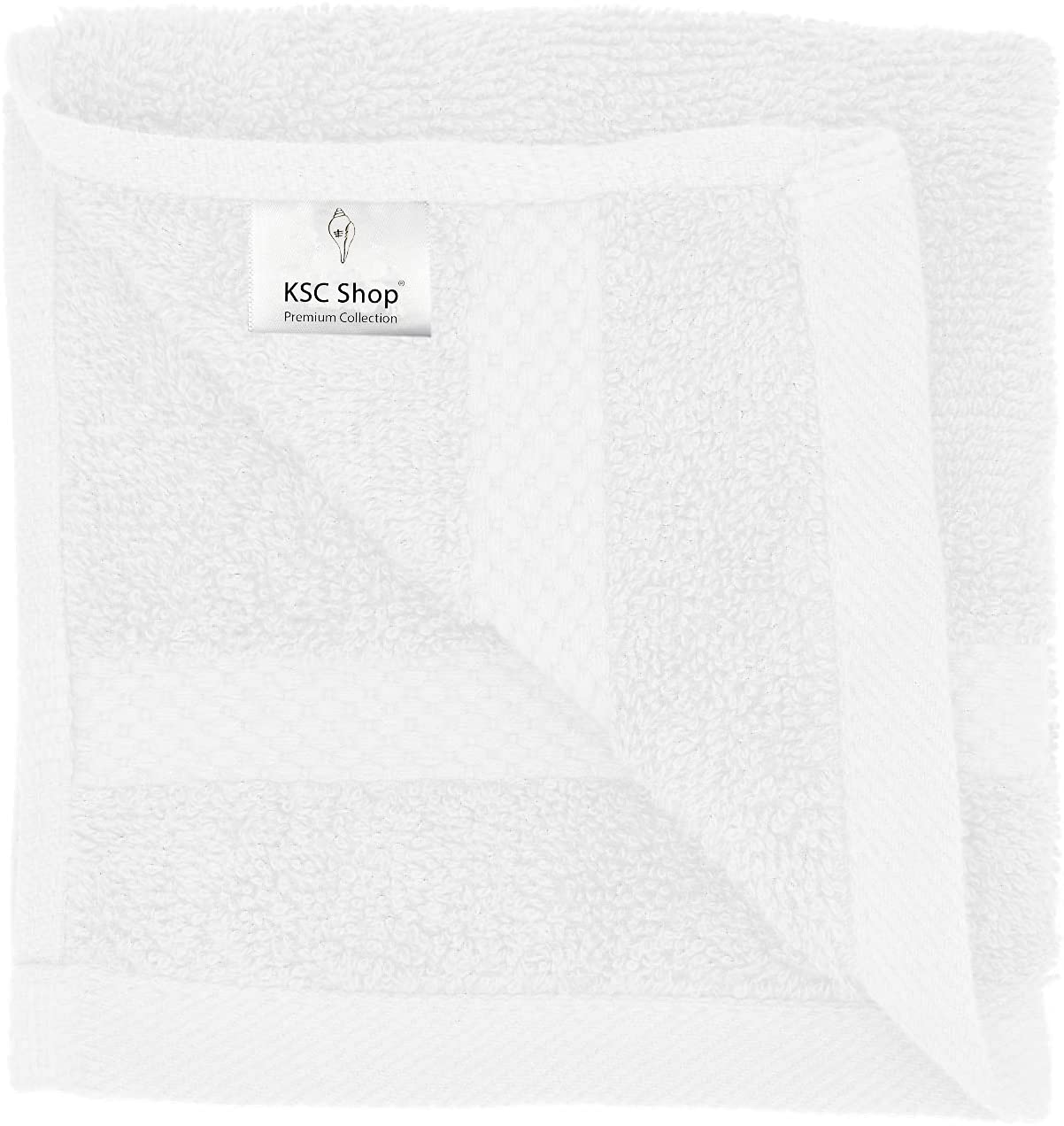 Ksc Shop Premium Luxury Cotton Face Towel 900 Gsm | Ultra Soft Highly Absorbent Face Towel (White) - Pack Of 6