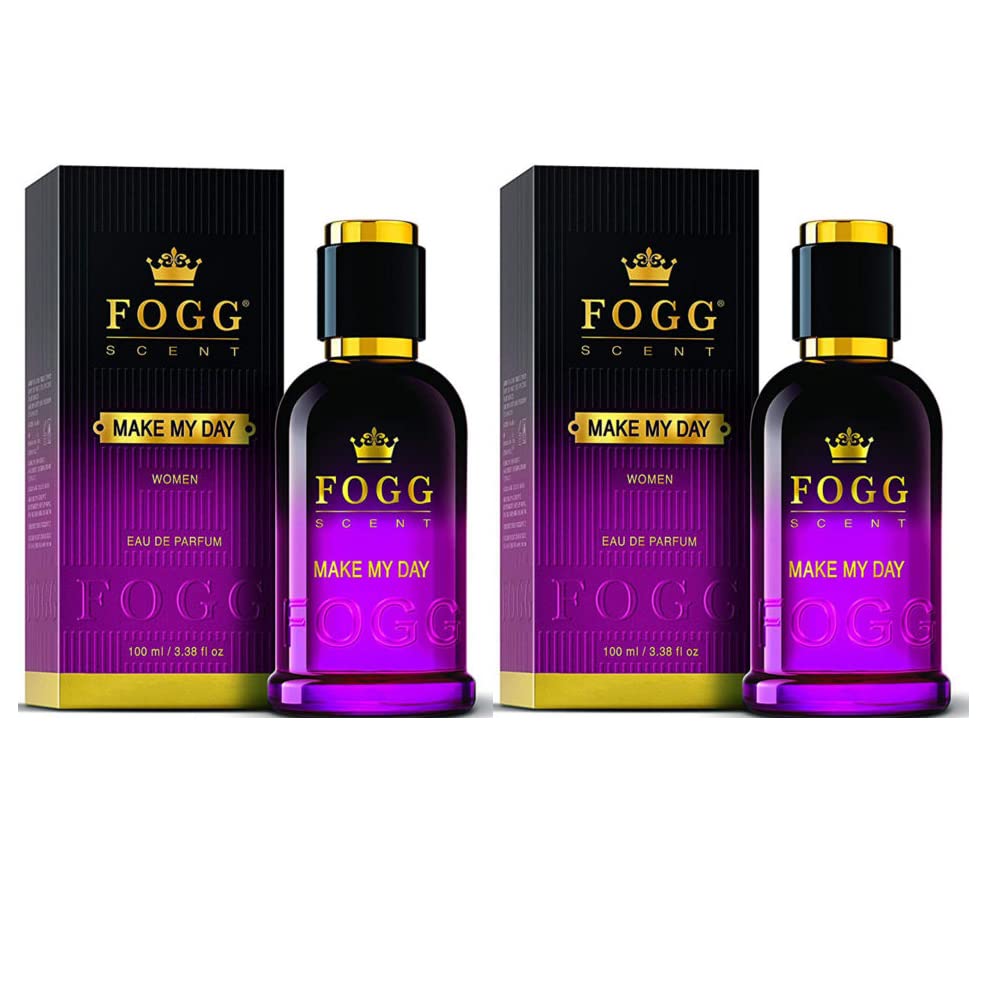 Fogg Scent Make My Day Eau De Parfum For Women 100ml 3.4 Fl.oz. Each Pack Of 2 | Long-lasting , Fresh & Powerful Fragrance | Perfect Gift For Girlfriend