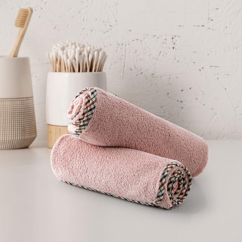 Spread Spain Microfiber Hand Towel 360 Gsm | Hand Towel For Gym & Workout Towels | Super Soft & Highly Absorbent | Set of 2 (Rose)