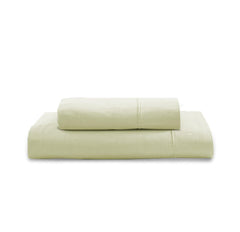 Breathable Cotton Flat Bedsheets With Pillow Cover - 60 X 90 Inches, Sage Green | Looking For Everyday Bedding | Softness Every Night | 144 Thread Count