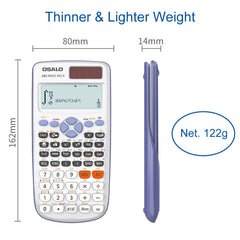 Osalo Scientific Calculator Written Display Solar Powered Ultra - Light Engineering Calculator For School University OS-991ES Plus