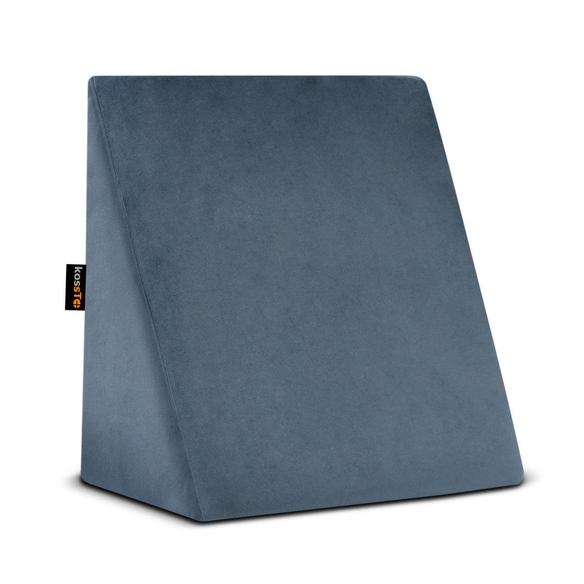 Wedge Pillow Memory Foam For Pain Relief, Grey - 18 L X 17.5 W X 11 H Inch | Wedge Cushion, For Back Support, Acid Reflux, Snoring, Gerd, Leg Elevation, Pregnancy | Removable Velvet Cover