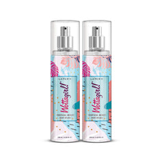 Layer'r Wottagirl Tropical Berry Body Splash For Women | Long Lasting Fresh Fragrance 135ml Each 4.56 Fl.oz. Combo Of 2