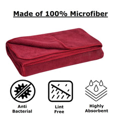 Cotton Bolls Microfiber Large Bath Towel 800 Gsm | Quick Dry Super Soft Higly Absorbent Lint Free Towel For Travel, Gym, Beach, Pool & Yoga (Maroon)