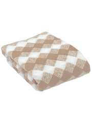 Patpug Coral Microfiber Ultrasoft Comfortable Highly Absorbent Quick Drying Large Bath Towel 350 Gsm (Diamond Brown)