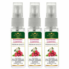 Menjewell Raspberry Gardenia Eau De Parfum For Woman 8ml 0.27 Fl.oz. Each Pack Of 3 | Luxury Apparel Parfum | Long Lasting