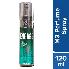 Engage M3 Perfume Spray For Men | Fresh & Minty Fragrance Scent | Skin Friendly Long Lasting Perfume | 120ml 4 Fl.oz.