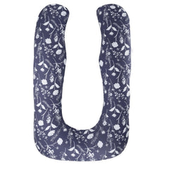 Pregnancy Pillow, J Shaped Pillow, Maternity Pillow For Sleeping - Dark Blue | 100% Cotton Pillow For Pregnant Mothers | With Breathable & No Heat Fabric | Full-Body Support For Better Sleep