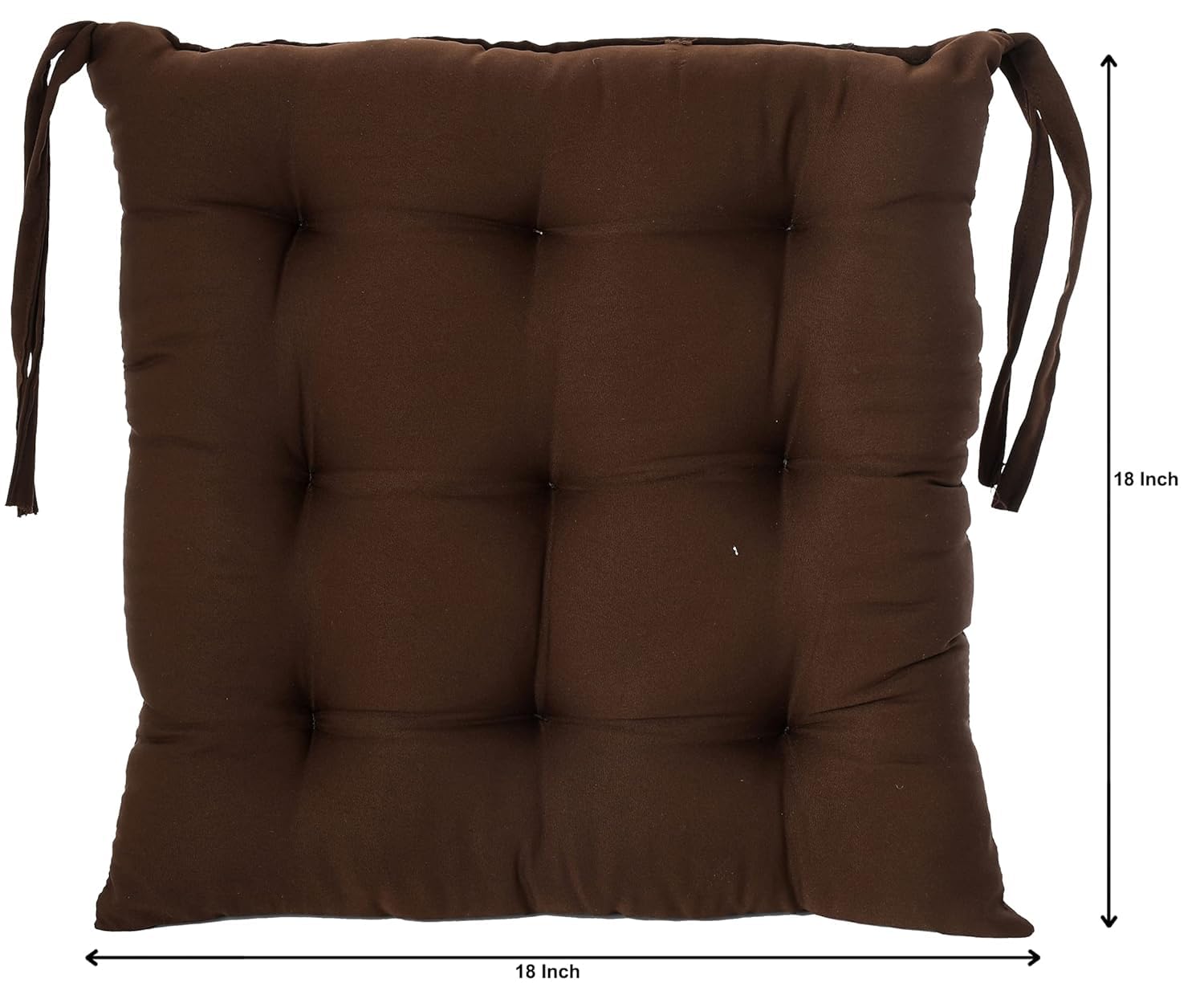 Long Chair Pad, Chair Back Rest Pillow, Rocking Chair Cushion, Brown Color | Glance Cotton Long Seat Cushion | Flower Chair Pad For Meditation | Living Room, Versatile Use, Washable