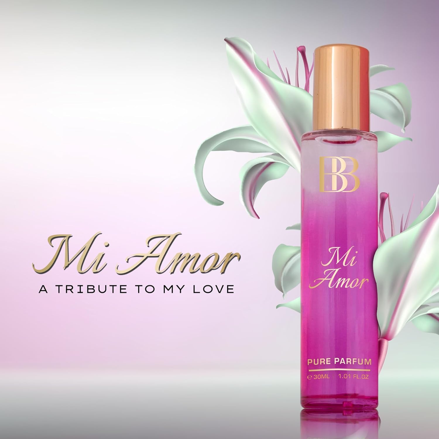 Bergamot Beaute Mi Amor Pure Parfum 30ml 1.0 Fl.oz. | 12+ Hrs Long Lasting Perfume For Women | Higher Concentration Than EDP