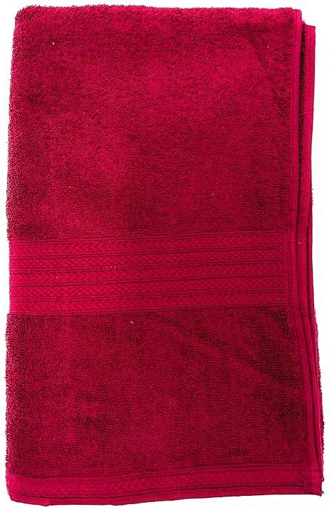 Bombay Dyeing Tulip Premium Cotton Large Size Bath Towel 500 Gsm (Rust Brown)