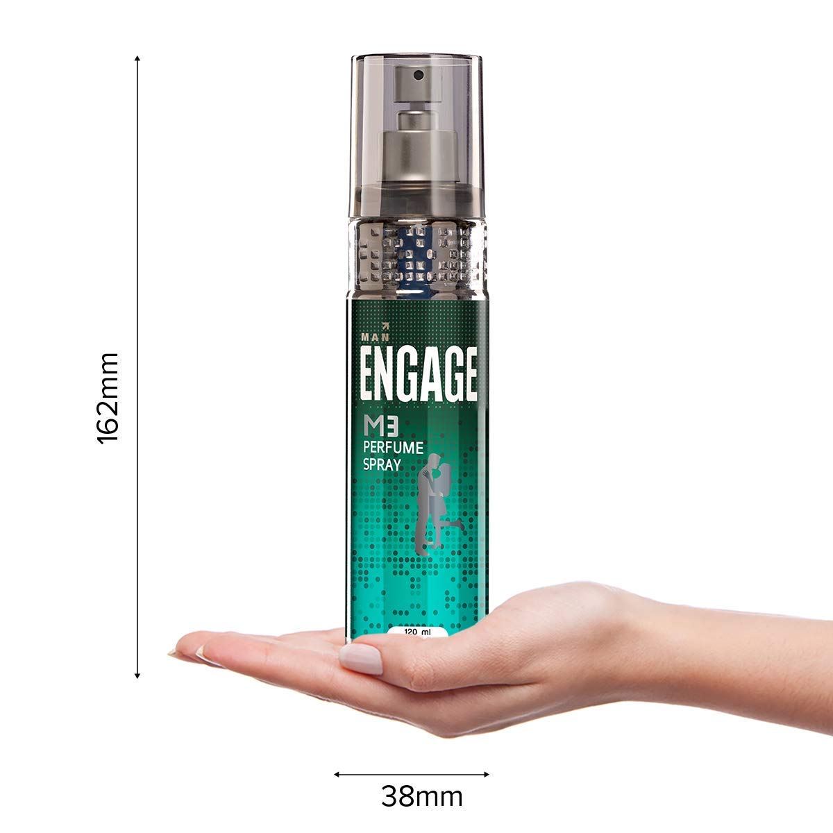 Engage M3 Perfume Spray For Men | Fresh & Minty Fragrance Scent | Skin Friendly Long Lasting Perfume | 120ml 4 Fl.oz.