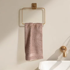 Haus & Kinder Harmony Combed Hand Towel 500 Gsm | Ultra Soft, Absorbent 100% Cotton Towels For Men & Women | Pink & Taupe (Pack Of 4)