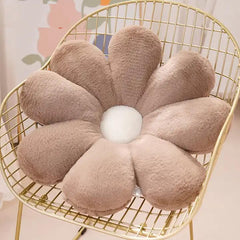 Sunflower Shaped Throw Pillows, Cute Preppy Decorative Pillow, Brown - 35 Cm | Floor Cushion For Girls Bed Room Couch, Sofa, Chair, Aesthetic Décor | Washable, Versatile Use, Soft Pillow