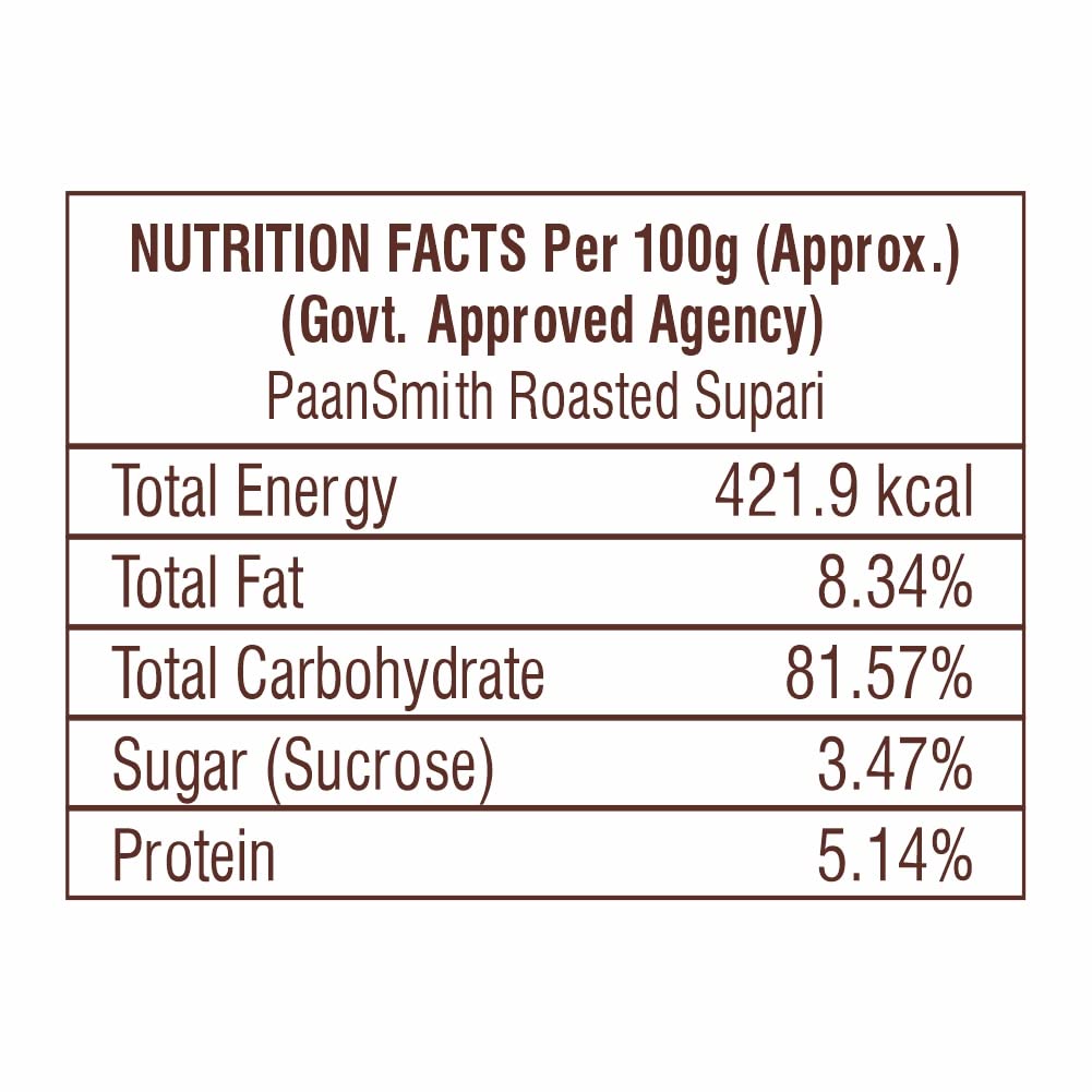 Paansmith Roasted Supari Mouth Freshner 90gm, | Jar Pack