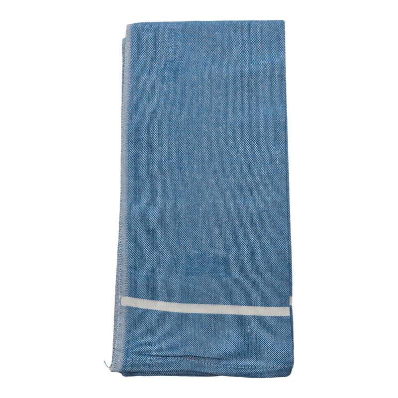 Ambika Stores & Readymades Large Size Kerala Traditional Cotton Bath Towel/Thorthu 350 Gsm | Light Weight Kerala Thorth & Stitched Towels (Blue)