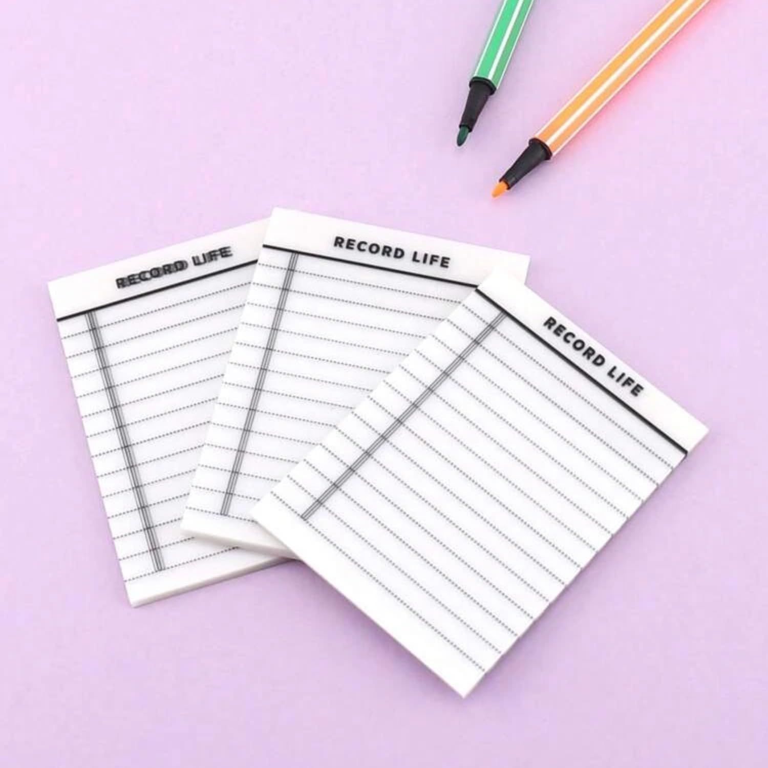 Transparent School Supplies For Cards Lined Notes, Transparent Stickers Note Pads - Pack Of 1