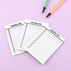 Transparent School Supplies For Cards Lined Notes, Transparent Stickers Note Pads - Pack Of 1