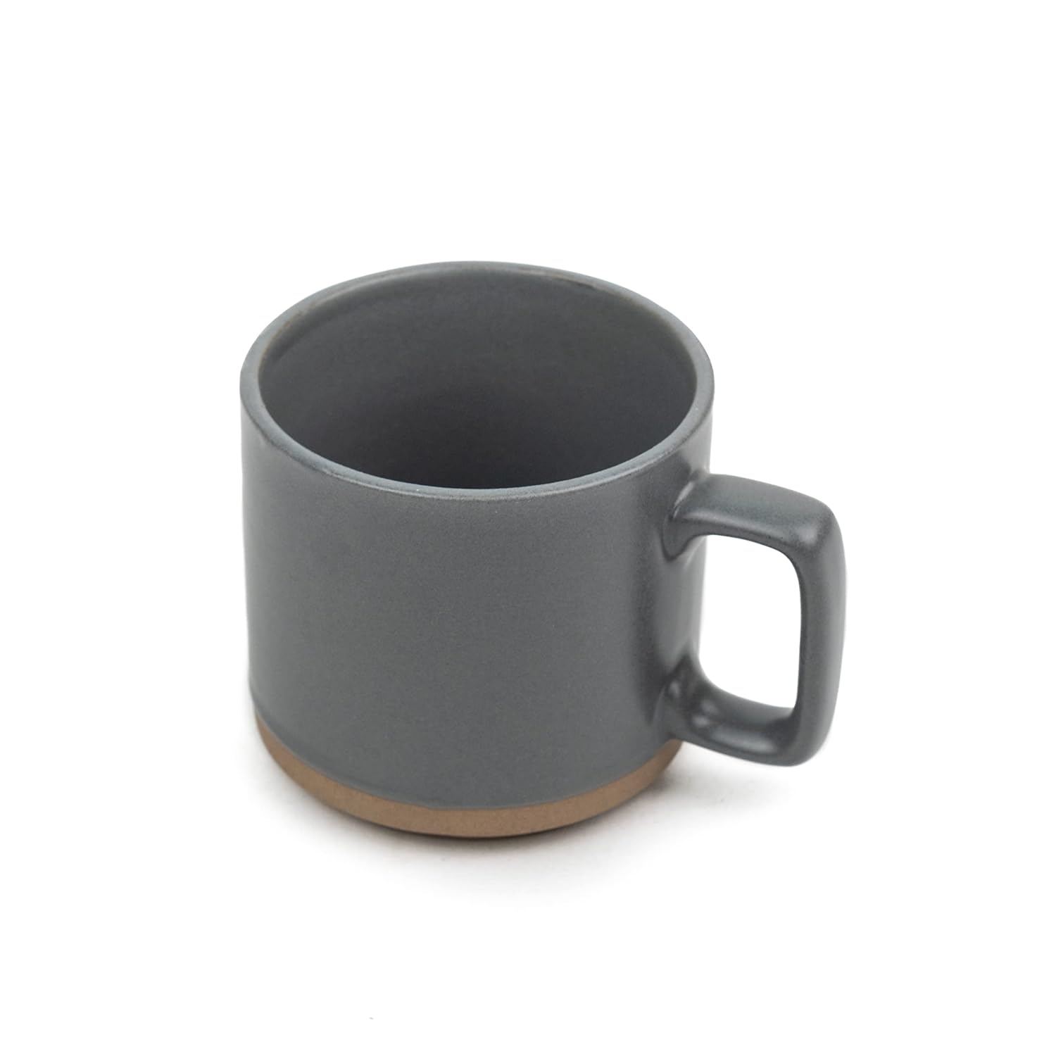 Large Ceramic Coffee Mug Set Of 2 - Grey, 350ml Each | Ceramic Japandi Mug, Tea Mug With Matte Finish - Mug For Coffee | Ceramic Coffee Mug - Microwave Safe & Dishwasher Safe