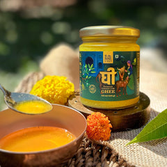 100% Pure Pahadi Cow Ghee By The Pahadi Story | Rich In Nutrients & Strong Aroma Pure Pahadi Desi Ghee Good For Parathe | (135ml) 4.5 Ounce | Jar Pack