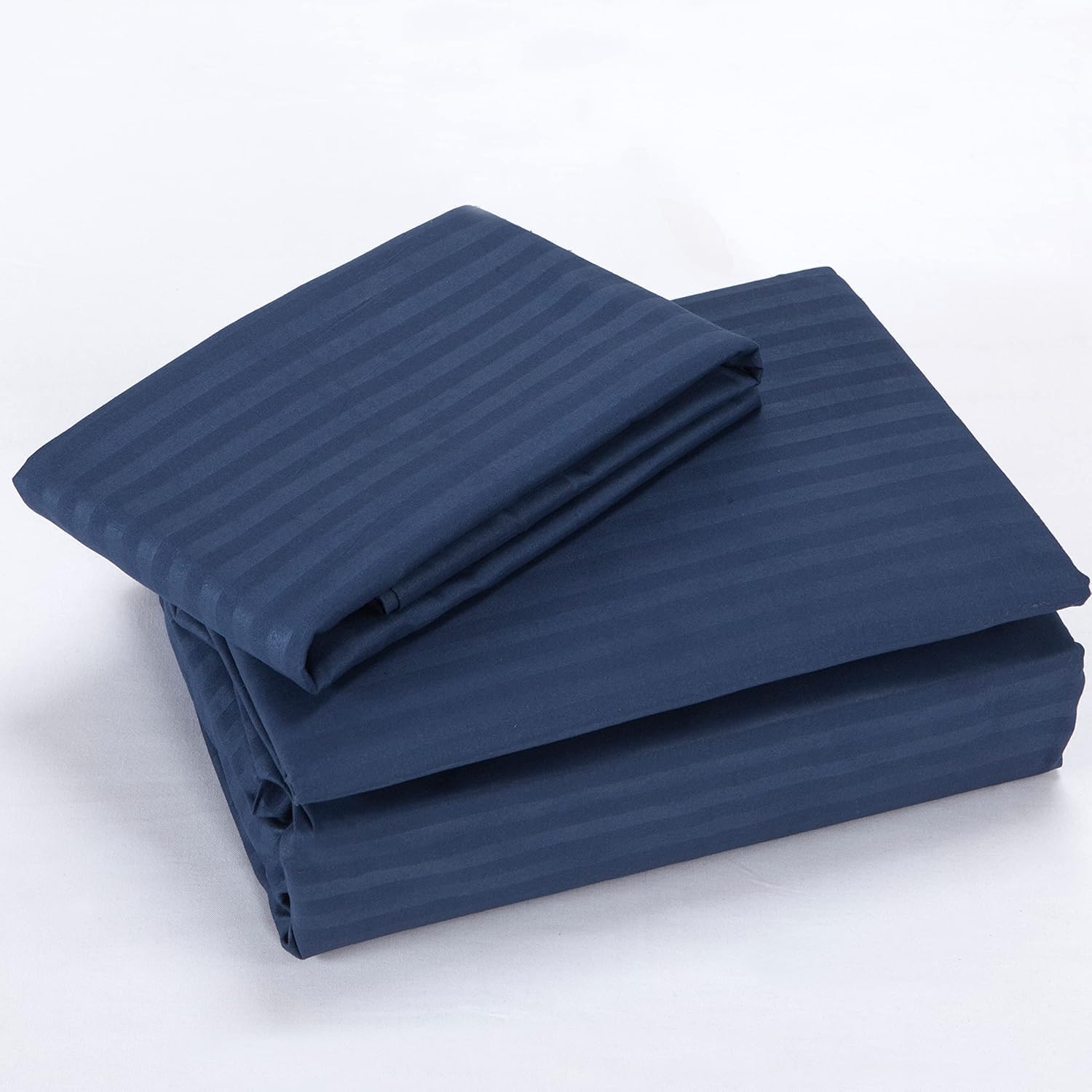 Plain Bedsheet For Double Bed King Size With 2 Pillow Covers - 90 X 100 Inches, Dark Blue | Ideal For Home, Hotels, Guest House, Durable For All Season