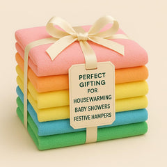 Weavers Villa Cotton Plain Soft Face/Hand Towel 900 Gsm (Multicolour) - Set Of 6
