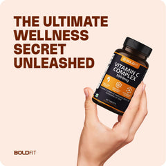 Boldfit Vitamin C Complex 1000mg Tablet With Amla & Zinc For Men & Women - Supports Energy, Immunity, Antioxidant | 60 Tablets , 100gm 0.2lbs