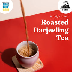 Dorje Teas Roasted Flush Darjeeling Black Tea - 250gm, 8.8 Ounce, 100 Cups | No Artificial Powder Or Dust, Whole Leaf Black Tea - Medium Caffeine Loose Leaves