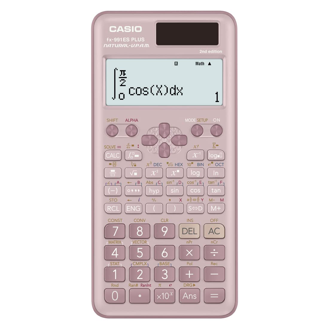 Casio FX-991ES Plus Pink 2nd Gen Non-programmable Scientific Calculator | 10 + 2 Digits, 417 Functions