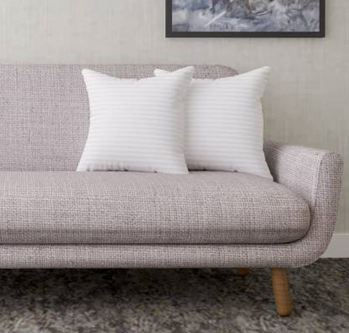 Square Pillow, Hotel Quality Premium Fiber Soft Cushion Filler, White, 18 X 18 Inches | Microfiber Pillow, Hypoallergenic, Soft Cushion, Throw Pillow - Set Of 2