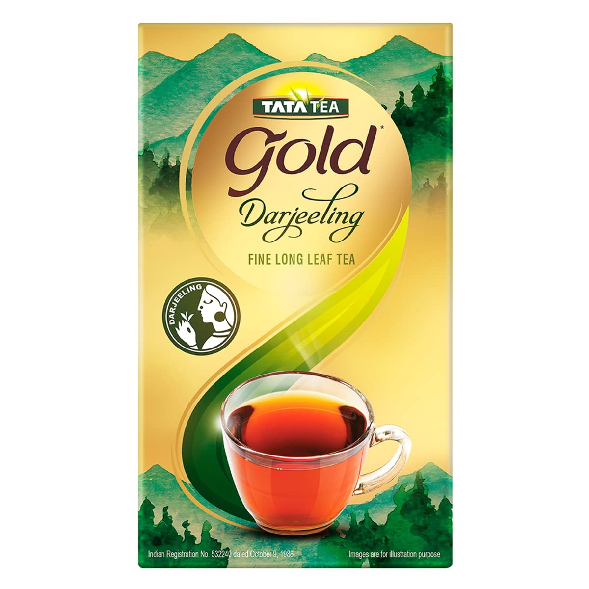 Tata Tea Gold Darjeeling Fine Long Leaf Tea - 200gm, 7.05 Ounce | Rich & Aromatic Chai Black Tea - Distinct Sweet Flavour | Medium Caffeine Chai Patti