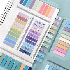 Sticky Book Tabs, Book Markers, Repositionable Book Flags Strip, Multicolor - 3 Packs