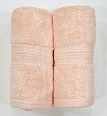 Bombay Dyeing Ultrx Zero Twist Plain Cotton Hand Towel 400 Gsm (Peach)- 2 Piece