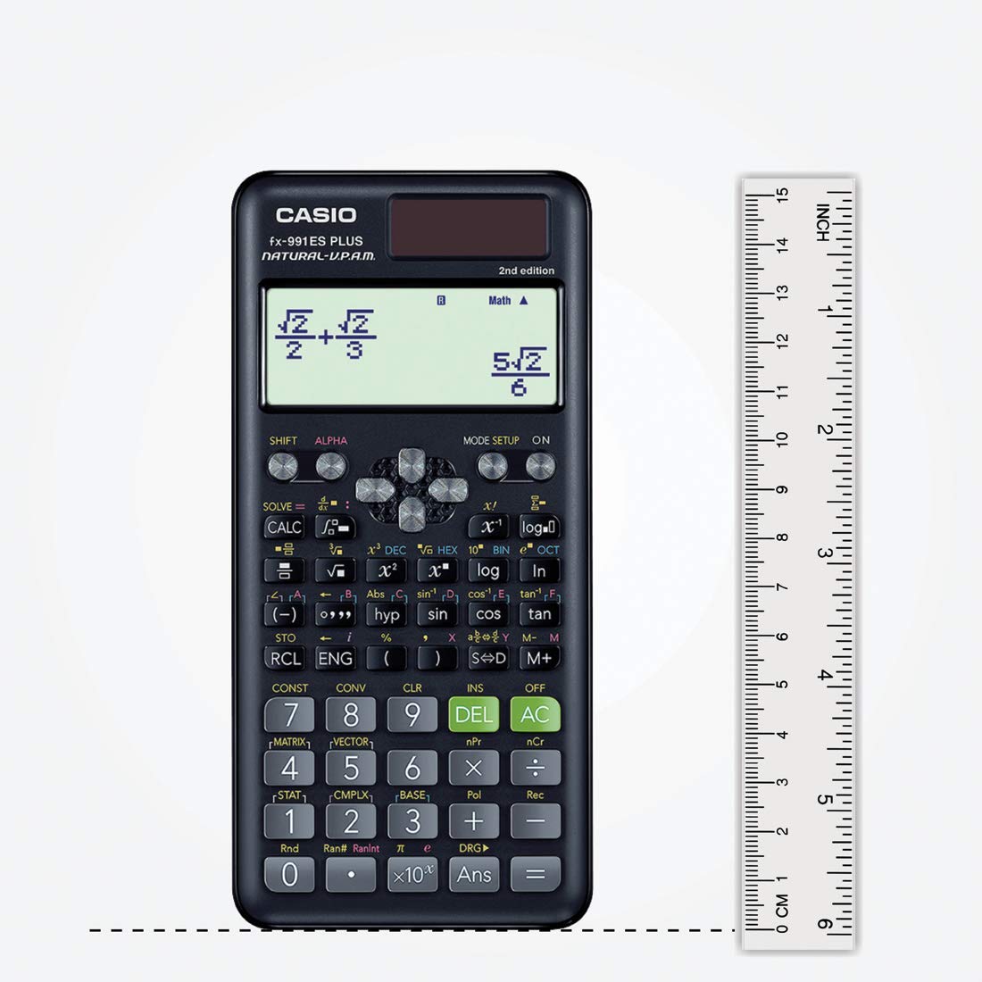 Casio Fx-991es Plus-2nd Edition Scientific Calculator | 3-years Warranty By Manufacturer | Basic Trigonometrical & Statistics Functions