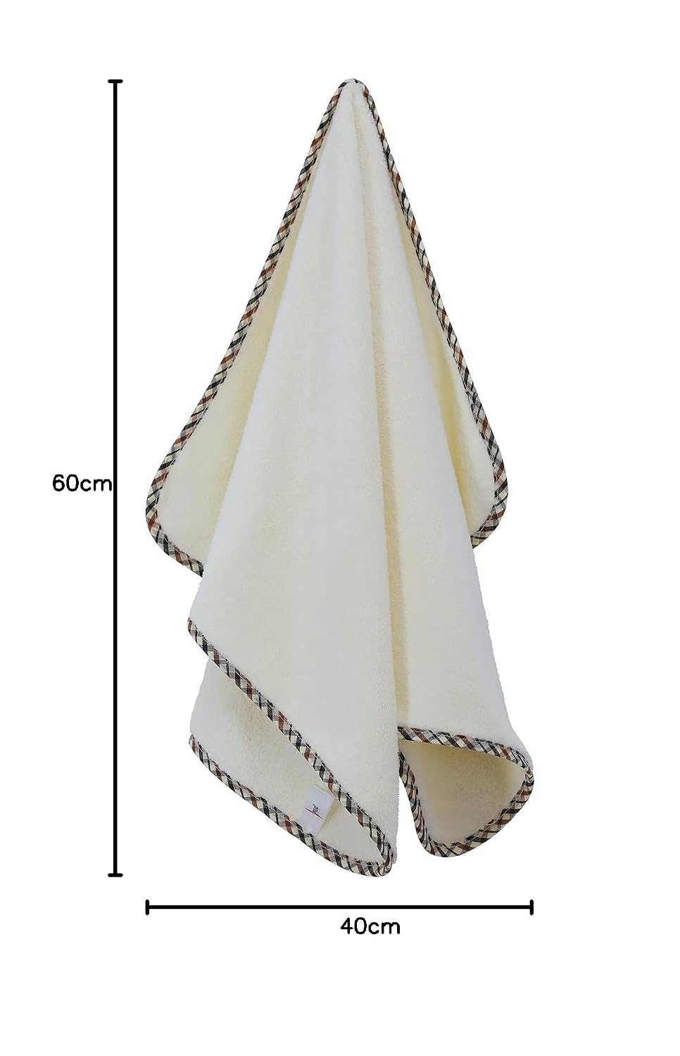 Spread Spain Microfiber Hand Towel 400 Gsm | Super Soft & Highly Absorbent Hand Towel For Gym & Workout Towels - Ivory & Olive (Pack Of 2)