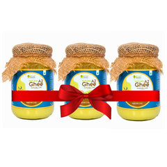 Organic A2 Kankrej Cow Ghee By Nutri Earth | Nutrient Rich In Protein FIber Healthy Desi Cow Ghee For Dishes | 1.5 Litre (500ml * 3) 50.7 Ounce | Jar Pack