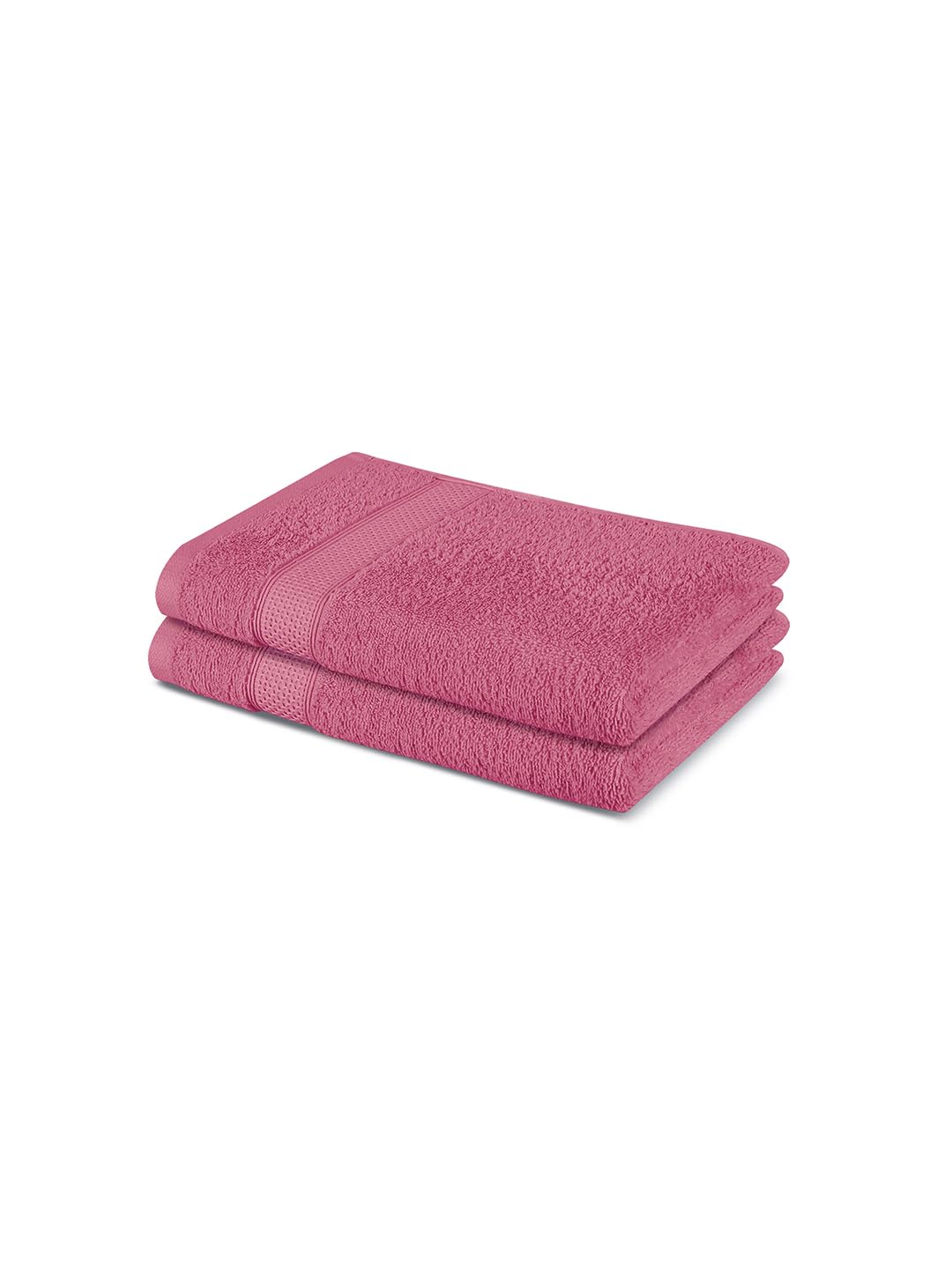 Himeya 100% Cotton Large Size Hand Towels 400 Gsm (Sorbet Pink) - 2 Piece