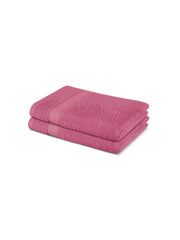 Himeya 100% Cotton Large Size Hand Towels 400 Gsm (Sorbet Pink) - 2 Piece