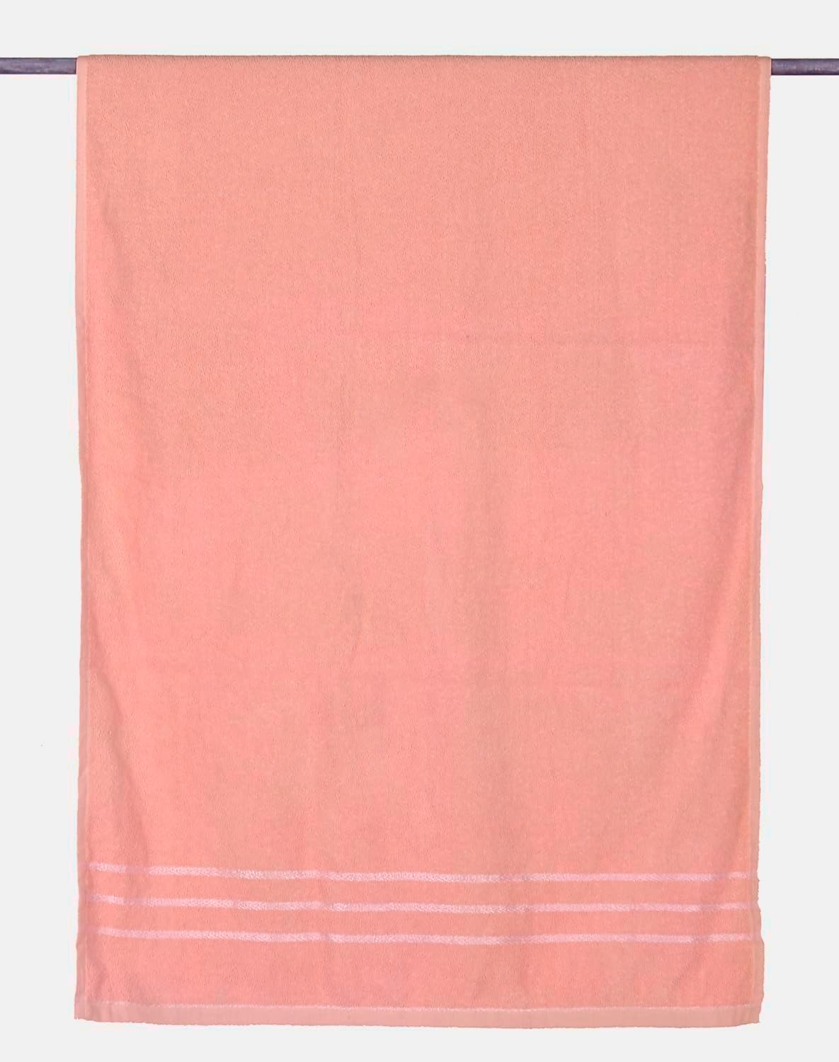 Blissful Creations 100% Cotton Bath Towels 450 Gsm | Soft & Absorbent Bath Towel For Men & Women - Urban Comfort (Peach)