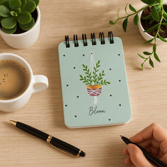 Spiral Pocket Notebook, Cute Mini Notepad, Handy Notebook For School (Bloom) Pack Of 1