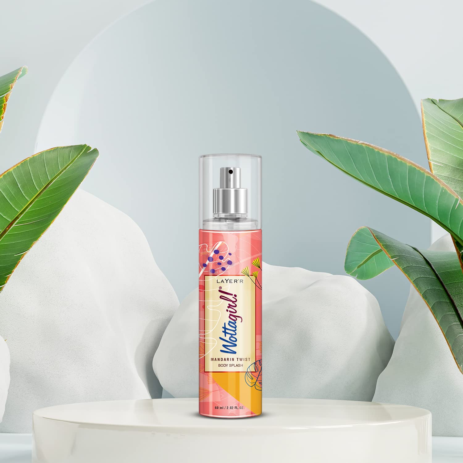 Layer'r Wottagirl Mandarin Twist + French Peony + Secret Crush + Amber Kiss + Spell Bound Body Splash Each  60ml 2 Fl.oz. | Combo Of 5