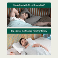 Orthopedic Cervical Pillow, Cooling Gel Memory Foam Pillow For Pain Relief - 20 L X 13 W X 4 H Inch | For Neck, Shoulder & Spondylitis Pain Relief | Contour Bed Small Pillow For Sleeping