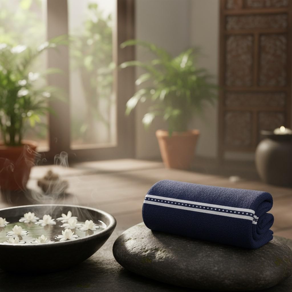 Lavone Premium Cotton Bath Towels 450 Gsm (Navy Blue) - Pack Of 1