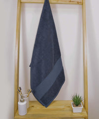 Rangoli Soft Absorbent Durable Towels Earthly Egyption Cotton Plush Oversized Bath Towel 600 Gsm (Charcoal)
