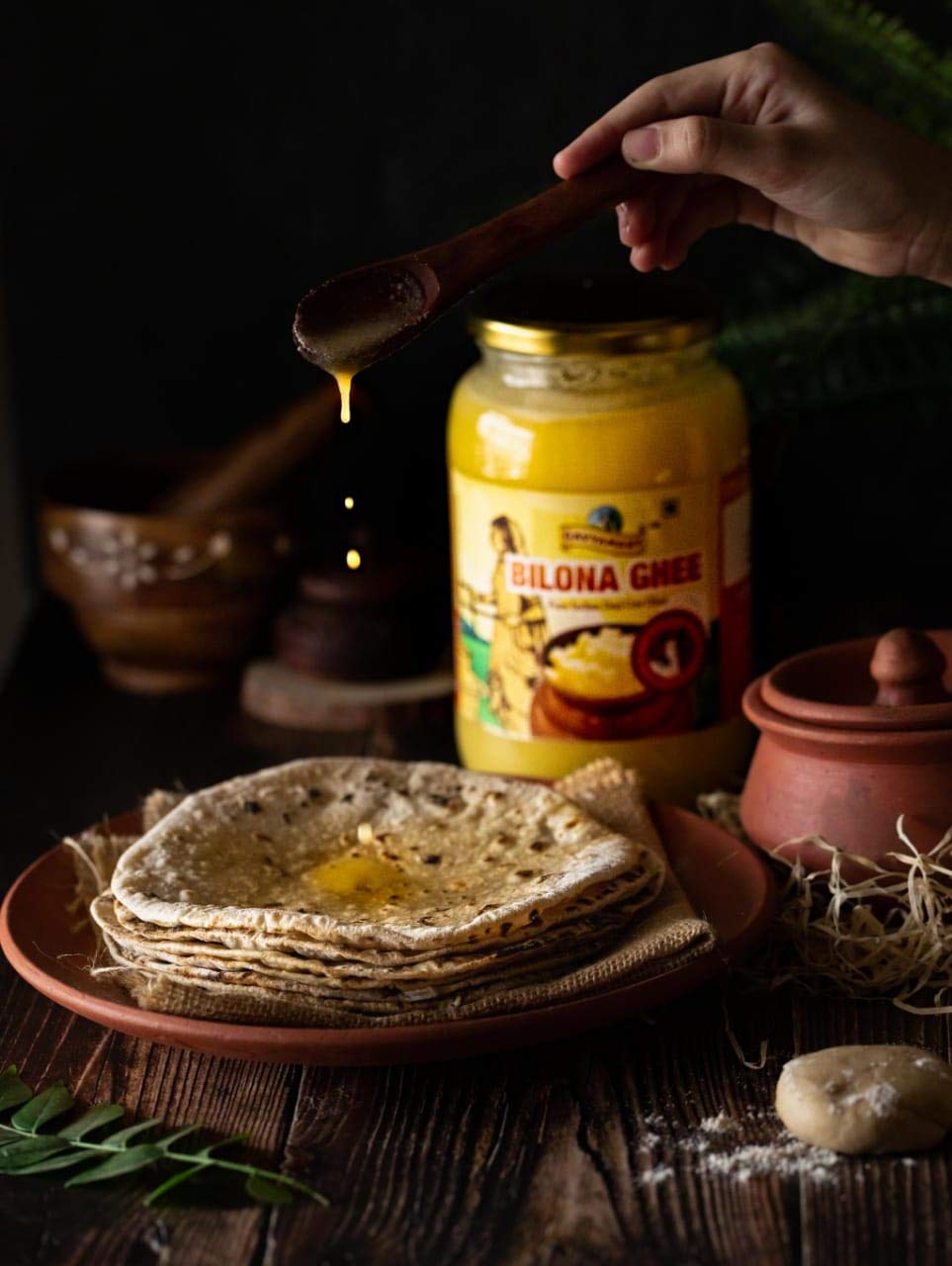 Pure Organic Bilona Ghee By Gavyamart | Rich In Healthy Fat Nutrients Desi Cow Ghee Perfect For Cooking & Deep Frying | 1 Litre (500ml * 2) 33.8 Ounce | Jar Pack